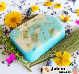 Imagen de jabón casero artesanal con ingredientes naturales y aceites esenciales