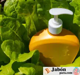 Imagen que muestra diferentes usos y beneficios del jabón de potasa para el cuidado de plantas en un huerto.